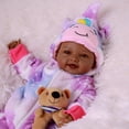 thumbnail image 2 of Muñeca Babeside Mia Black Girl realista de 43 cm con ropa, 2 of 8
