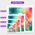 thumbnail image 5 of Funny Watercolor Adorable Poodle Peeking Through Torn Paper Effect Vinyl Sticker Poodles Dog Lover Gifts Idea Waterproof Decal Art Decor - 00026, 5 of 5