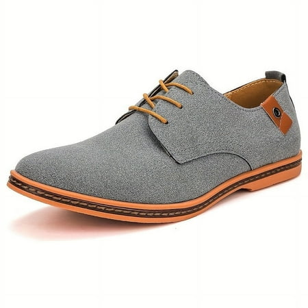 

XWQSSGMen s Faux Suede Business Formal Wedding Derby Shoes Lace-up Front Dress Shoes For Men Black Tie Optional Events-38