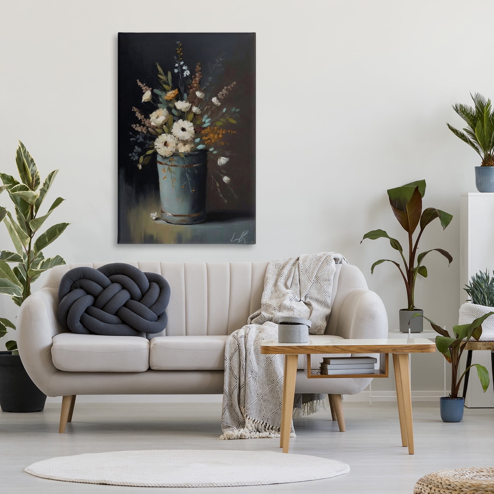 Stupell Industries Rustic Floral Bouquet Bucket Canvas Wall Art, design by Creative Studio