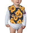 thumbnail image 6 of Zufioo Navy Blue Plaid Sunflower Print Toddler Adjustable Waterproof Bib, 11.6x15 Inch Feeding Bib Suitable for 6-24 Month Babies, 6 of 8
