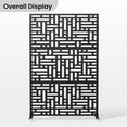 thumbnail image 3 of Poteban Outdoor Privacy Metal Screen, Decorative Partition for Balcony Patio, Fence Panels for Outside Lawn Garden(Black-Street), 3 of 6