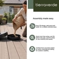 thumbnail image 2 of Tierra Verde 14.75" x 3.6" H Round Umbrella Base, Low Profile Easy-Fill Stand, Black, 2 of 7