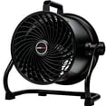 thumbnail image 1 of ECOMAX Ventilador circulador de aire de tambor de alta velocidad de 10 pulgadas, ventilador de taller resistente con ventilador de piso inclinable de 3 velocidades y 360° para almacén, industrial, tal, 1 of 5
