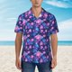 thumbnail image 2 of Fotbe Blue Skull Rose Camisa Hawaiana para Hombre Unisex – Camisa Casual de Verano con Botones de Manga Corta de Algodón y Lino,Medium, 2 of 7