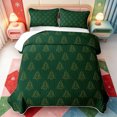 thumbnail image 2 of Manfei Elegant Pink Christmas Twin Quilt Set,Merry Xmas Twin Coverlet Set,2 Pieces,1 Bedspread and 1 Pillowcase, 2 of 7