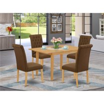 5 Piece Norfork Dining Set - Oak & Dark Coffee