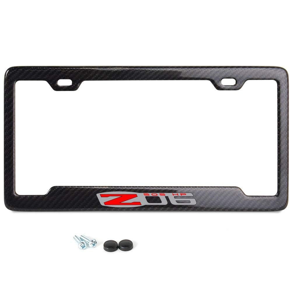 C6 Corvette License Plate Frame Carbon Fiber Z06 & Notched Frame