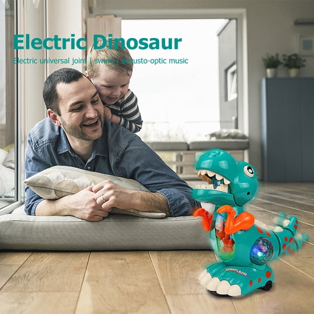Muñeca de dinosaurio eléctrica que brilla intensamente suave con luz musical para regalos de vacaciones para niños pequeños Ndcxsfigh libre de BPA