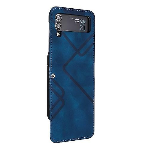 Funda de cuero con estampado de líneas para Samsung Galaxy Z Flip4