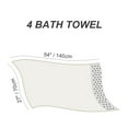 thumbnail image 6 of PiccoCasa 4 Pack Bath Towel Set 27"x54", Cotton Soft 600 GSM Absorbent Beige, 6 of 7