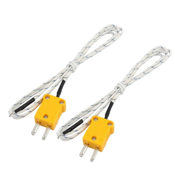 2Pcs K Type 500C Wire Measuring Thermocouple Sensor 1M 3.3Ft