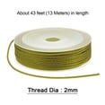 thumbnail image 2 of Unique Bargains Twisted Nylon Twine Thread Beading Cord 2mm 13M/43 Feet Extra Strong Braided Nylon String, Army Green, 2 of 6