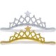 thumbnail image 2 of Diadema súper elástica para niña, banda para el cabello para niño pequeño, diadema suave, corona, accesorios para el cabello para niños (dorado/plateado), 2 of 5