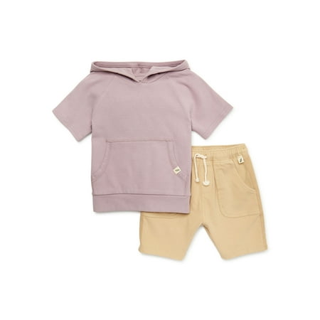 

easy-peasy Toddler Boy Short Sleeve Hoodie and Shorts Outfit Set 2-Piece Sizes 12M-5T