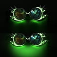 thumbnail image 2 of SAYFUT 40+Colors Rainbow Kaleidoscope Sunglasses Lens Cosplay Goggles Barbed Wire Led Light Steampunk Goggles, 2 of 4