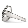 thumbnail image 3 of Stainless Steel Polished and Antiqued Ring, 3 of 7