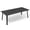 Black-83", variant on Pellebant 57" Square Aluminum Outdoor Patio Dining Table for 8, Weather-Resistant Sturdy with Umbrella Hole