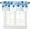 Style-6, variant on Christmas Valance Winter Snowflakes Snow Pine Needles Xmas Balls Blue White Aesthetic Art Printed Rod Pocket Curtain Valance for Kitchen Bedroom Living Room Decor 1 Panel W54xL18 Inch
