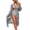 Mint Green, variant on Fewfanhot Women's Long Sleeve Bikini Set Cover-Up Two-Piece SheerMesh Swimwear Printed Bathing Suit Beach Vacation Swimsuit