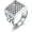 Silver, variant on Unisex Egyptian Pyramid Eye of Horus Stainless Steel Ring, Ancient Egypt Decorative Ring, US Sizes 8-13