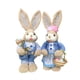 thumbnail image 4 of 2 figuritas de conejitos, esculturas de conejos, decoraciones de Pascua, decoración de jardín de paja para césped, granja, patio interior, estantería Estilo C, 4 of 9