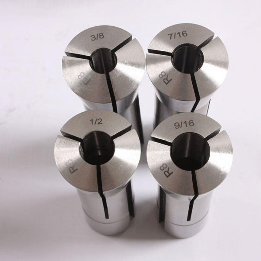 13pcs Precision R8 Collets Set 1/8-7/8 Mill Chuck Holder for Bridgeport .0006 Material:65Mn 