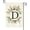 D, variant on Sm:)e Monogram Letter M Floral Garden Flag 12 x 18 Inch Double Sided Outside, Family Last Name Initial Yard Outdoor Decoration