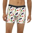 thumbnail image 2 of Men'S Boxer Briefs, Eggplant Dried Chili Carrot Soft And Breathable Mens Underwear Boxer Briefs With Widen Waist, 2 of 2