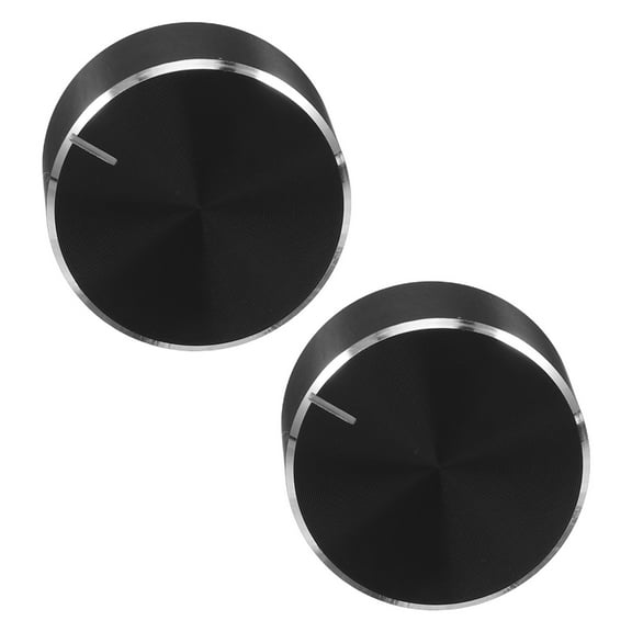 Black Plastic Dimmer Knob for Instrument with Precision Adjustment 2 Pieces