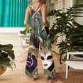 thumbnail image 7 of ASDFVBKG Mardi Gras Jumpsuit for Women Plus Size Button Carnival Themed Party Graphic Wide Leg One Piece Jumpsuits Lightweight Fashion Overalls Onesie Pockets Outfits Green 4XL, 7 of 7