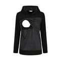 thumbnail image 2 of breaise Womens Maternity Nursing Hoodie for Breastfeeding Long Sleeves Mock Neck Sweatshirt Pullover Tops Casual Double Layer Pockets Pregnancy Shirts Fall Winter Tunic Top, 2 of 6