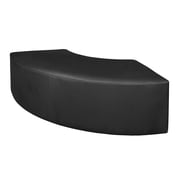 Regency Aurora Curved Vinyl Ottoman – Semi-Circle Upholstered Footrest & Accent Seat for Lounges, Living Rooms, Offices & Waiting Areas – Durable, Soft & Stylish Seating (Black)