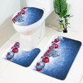 thumbnail image 3 of Fiudx Ofertas relámpago del día Juego de 3 alfombrillas antideslizantes para baño, cortina de ducha navideña, 3 of 3