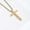 B, variant on Stainless Steel Cross Necklace, Simple and Elegant Christian Pendant with Chain, Unisex Jewelry Gift