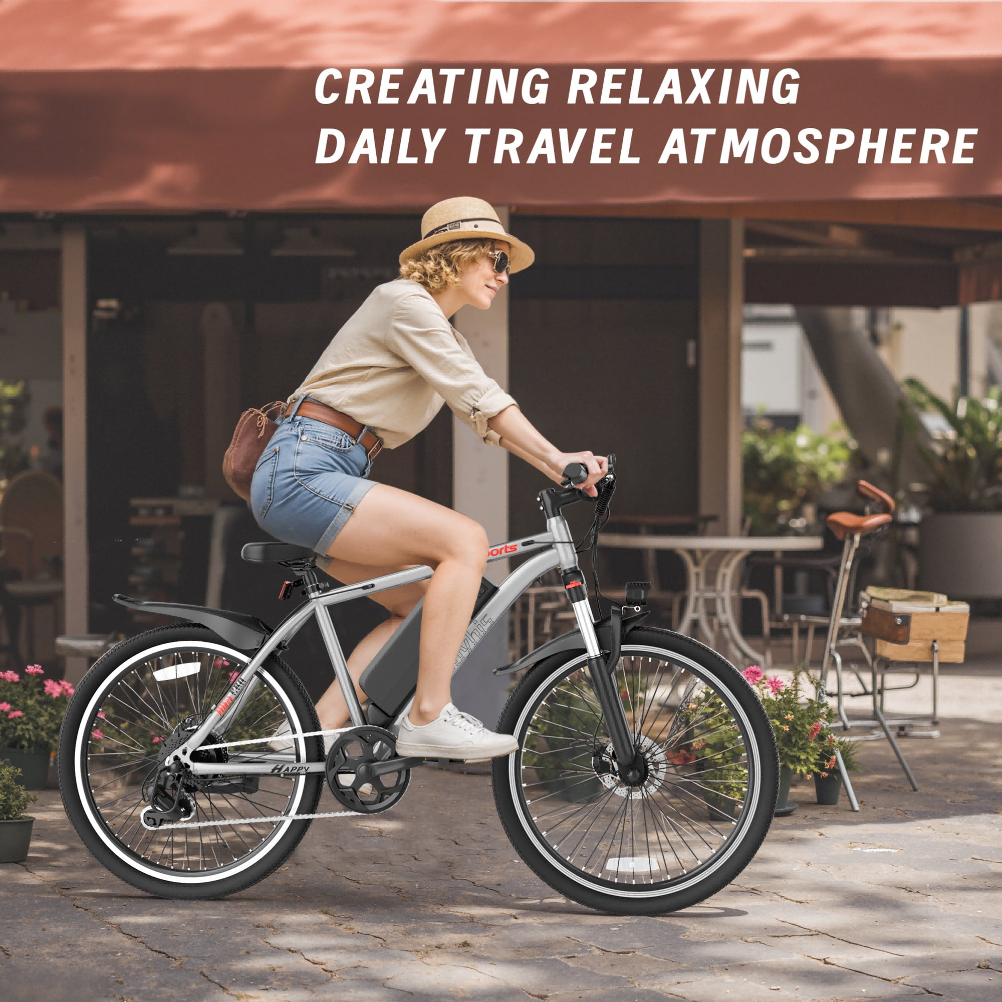Electric Bike for Adults, 26'' Up to 50 Miles 22MPH Electric