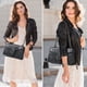 thumbnail image 2 of Bolso bandolera MYHOZEE con estampado de serpiente en piel negra, 2 of 7