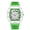 Transparent Green Surface-Green Belt, variant on Men's Transparent Tonneau Skeleton Quartz Watch, Luminous, Silicone Strap, Waterproof Streetwear Wristwatch
