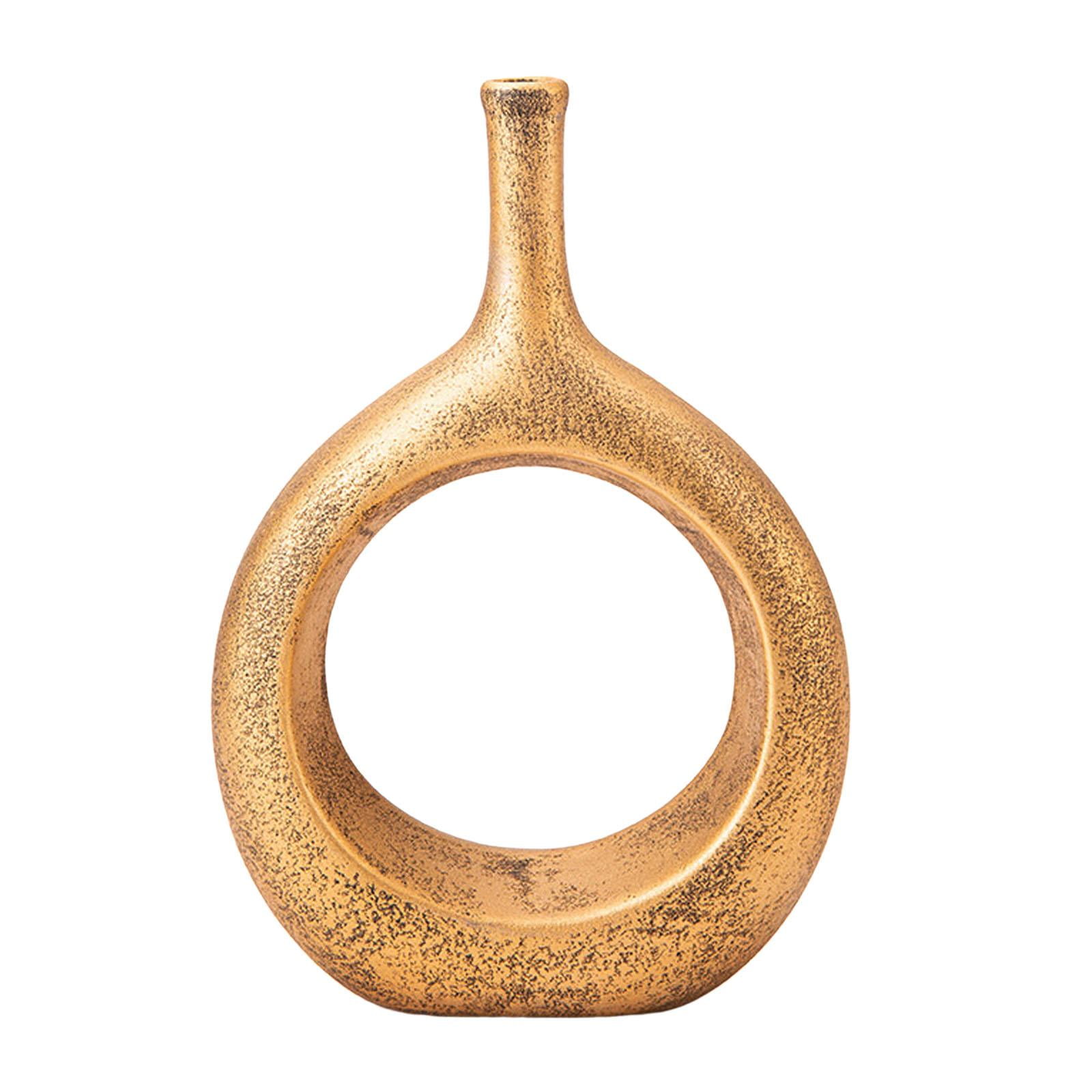 Nordic Boho Style Ceramic Vase, Flower Vase, Donut Vase ,Round Vase for