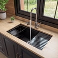 thumbnail image 4 of ALFI brand AB3418SBUM-BLA Black 33" Granite Composite Workstation Step Rim Single Bowl Undermount Sink with Accessories, 4 of 8
