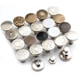 thumbnail image 5 of Sorrowso 8 Pcs/Set No Sew Instant Button Round Metal Buttons Replacement Sewing Fasteners for Jeans Pants Trouser Cowboy Clothing, 5 of 15