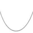 thumbnail image 3 of Diamond2Deal 10K White Gold 1.5 mm Diamond-cut Rope Chain Necklace for Women 20", 3 of 7
