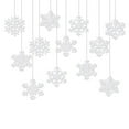 thumbnail image 2 of Dserfhy 12 Pcs Felt Snowflake Christmas Ornaments White Snowflake Hanging Decoration for Winter Tree Mantel Wall Home Party Decor, 2 of 7