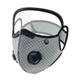 thumbnail image 2 of Cycling Face Mask with Eye Shield, Reusable Carbon Filter Dust Mask _ Gray, 2 of 7