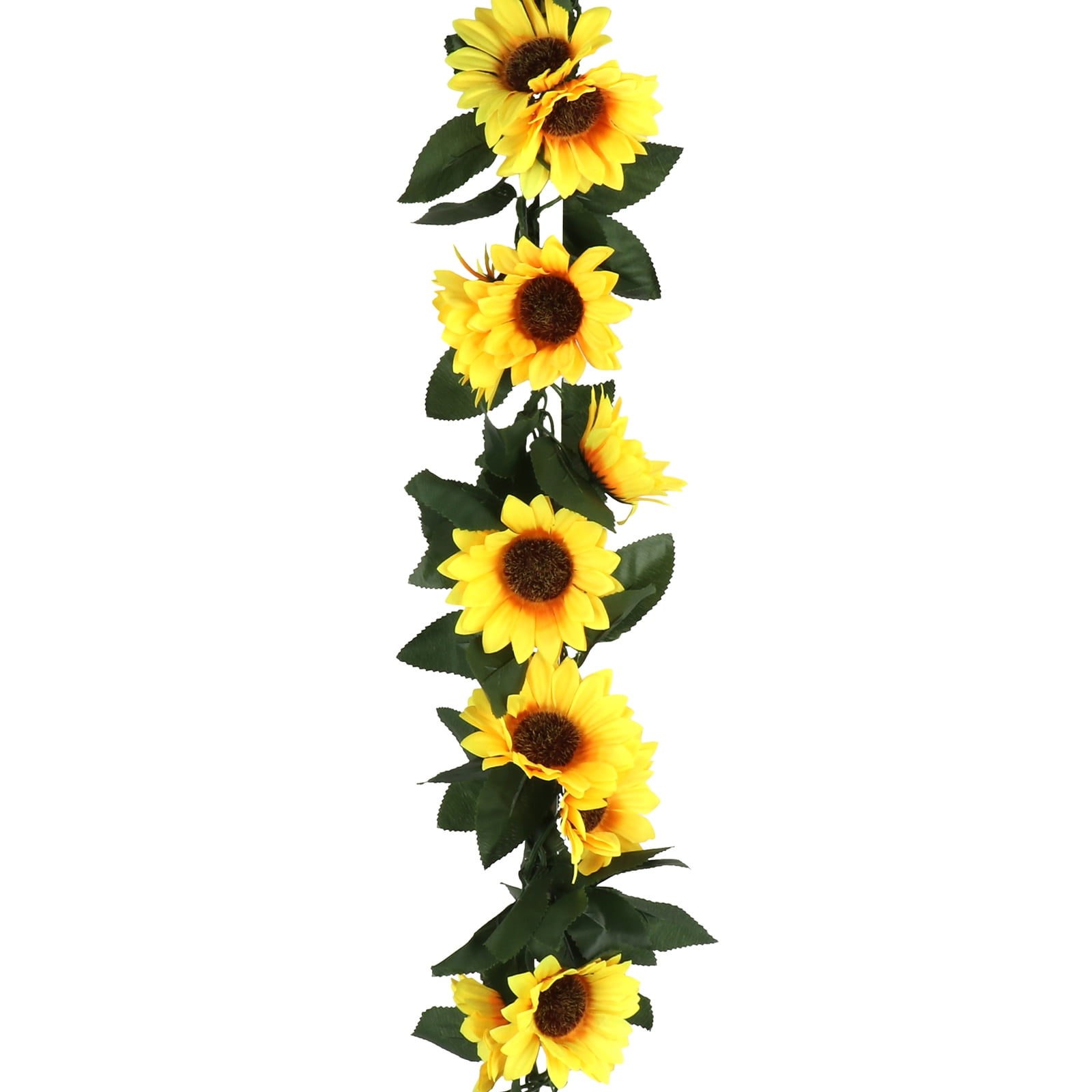 3D Artificial Yellow Sunflower Silk Garland Vine Wedding Party Decor Accessories 