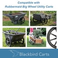 thumbnail image 5 of Blackbird Carts 20" Flat Free Replacement Wheels for Rubbermaid Big Wheel Cart, 5/8 Axle Bearings, 5 of 9