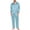 Blue, variant on Men's Satin Pajama Set, Solid Color Button Down Long Sleeve Top and Pants with Pockets, Comfortable Lounge Wear Set for Home, Sleep and Relaxation-Coffee