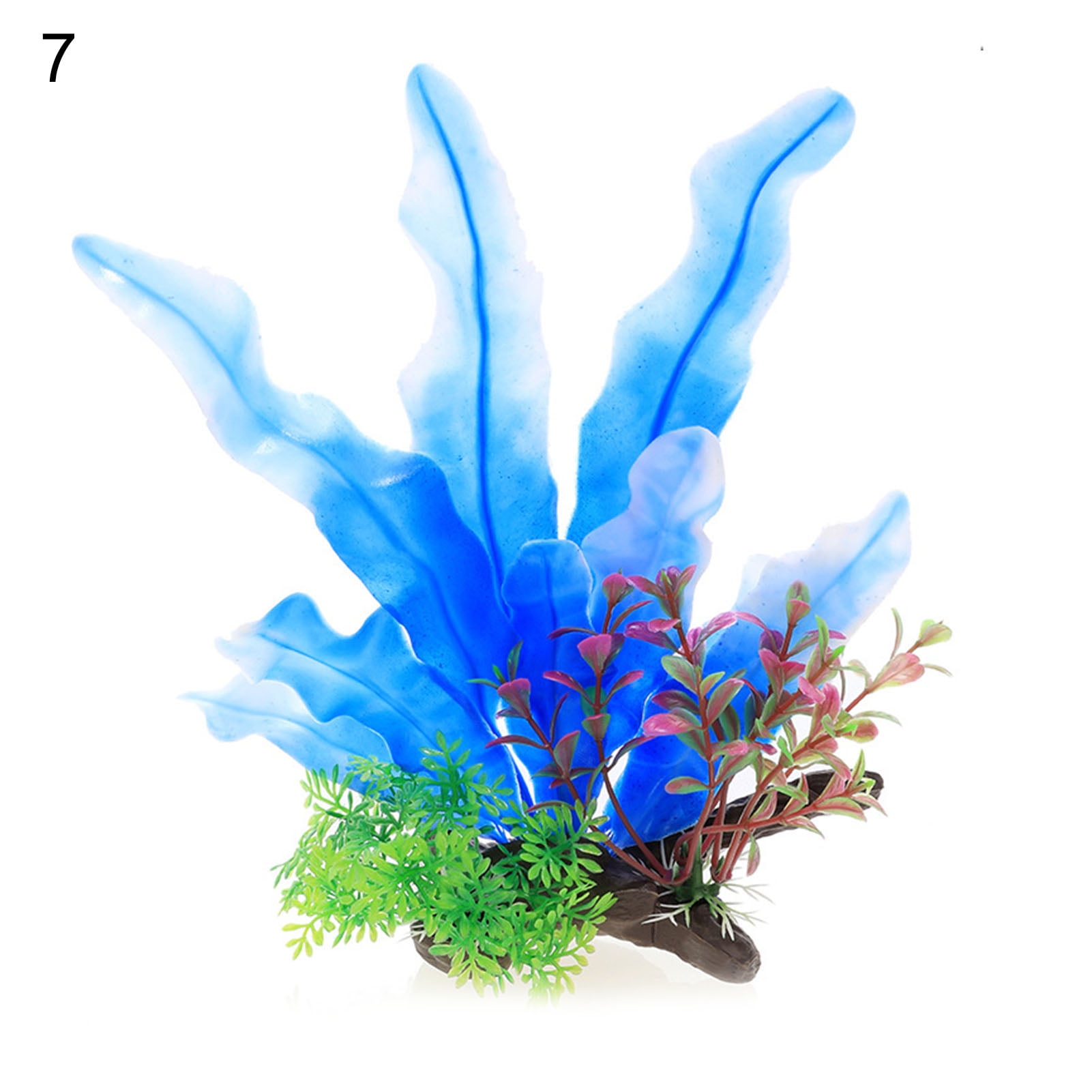 XWQ 22cm Fish Tank Plant Vivid Vibrant Color PVC Fake Seaweed