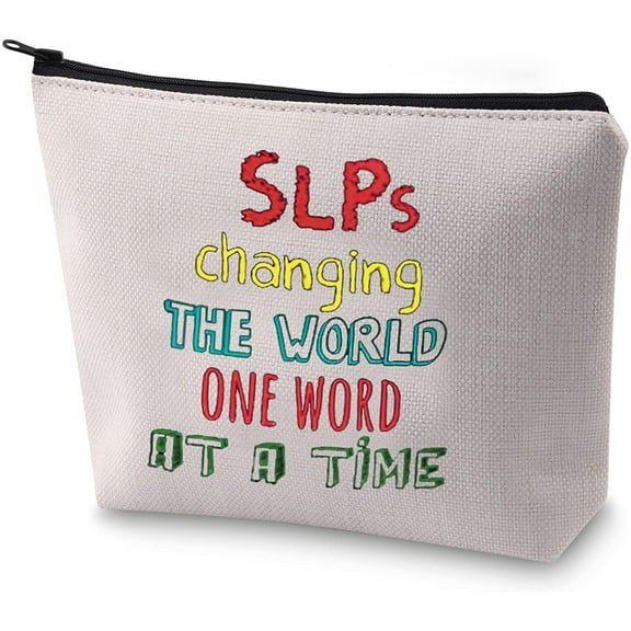 Zuo Bao Speech Language Pathologist Gift SLP Cosmetic Bag SLPs Changing The World One Word at A Time Speech Therapist Gift