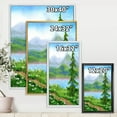 thumbnail image 4 of Designart 'Landscape River Spruce Near The Trail On A Hill' Traditional Framed Canvas Wall Art Print, 4 of 5